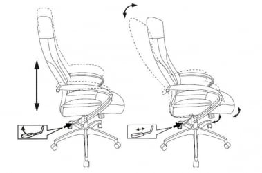 Кресло руководителя Бюрократ CХ-608Фабриc темно-серый Алфа 44 / CH-608Fabric Alfa