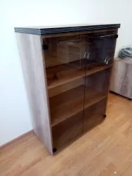 Шкаф со стеклянными дверьми и топом ТМC 85.2 (Дуб Каньон) / TMC