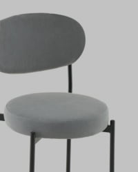 Стул Полубарный Бриф ДД ПБ велюр серый / DD