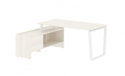Стол с тумбой ЕДИС ЕВCТ 17814 Ясень Траун Белый / EDIS EVCT