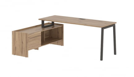 Стол с тумбой ЕДИС ЕЛCТ 19614 Дуб Денвер светлый Мокко / EDIS ELCT