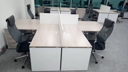 Стол прямой Дека ЛДСП каркас 75.07.16 Дуб Сантана светлый/Белый / Deka