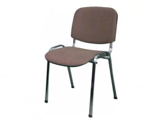 Стул ЗП_УП_ЕЧаир Рио ИЗО хром ткань коричневая 550730 / ZP_UP_EChair Rio