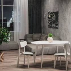 Стул с мягким сиденьем Вега Латте жаккард Дуб золотой / Latte