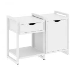 Тумба на регулируемых опорах наборная. Вариант №3 ЛОФТ ВР.Л-ТН-3.О Металл белый Белый Бриллиант / LOFT VR.L-TN-3.O