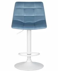 Стул барный ДОБРИН ТАИЛОР ВХИТЕ Пудрово-голубой велюр МДЖ9-74 / DOBRIN TAILOR WHITE MJ9-74