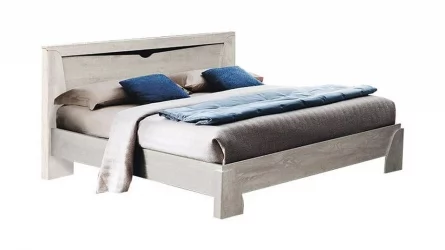 Кровать 1600 Лючия 33.08-02 с настилом Бетон пайн белый Венге