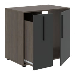 Тумба под фригобар ВЕЛИОН ВГР 8655 Яшма черный Дуб Сильвер / VELION VGR