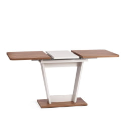 Стол обеденный ФОКС раздвижной ЛДСП, 68.6кс110-145кс75 см, Дуб Канзас/Пепел / FOX 68.6x110-145x75