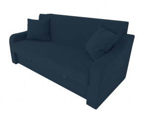 Диван Аккорд Большой (Берхоусе) Цвет фасада: Синий Велюто 54; Тип: Прямой; Материал фасада: Металл/Велюр / (Berhouse)