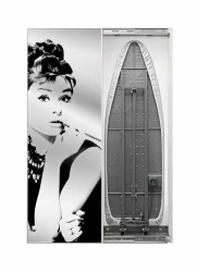 Шкаф со встроенной гладильной доской Ирон Слим Принт (левый, купе) Венге / Iron Slim Print