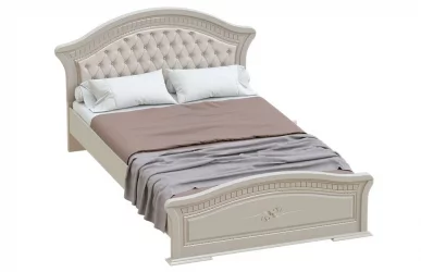 Кровать Николь 160х200 Ваниль Ясень жемчужный