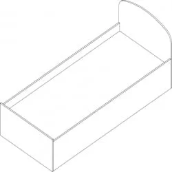 Кровать Проспект Гм.КР-8 бук светлый