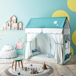 Кровать 140х70 Микуна Типи Хоусе МОНТ-1874 Ватервоод/Вхите / Micuna Tipi House MONT-1874 Waterwood/White