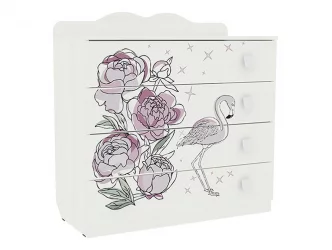 Комод Фэнтези МДФ-06 Белый рамух / MDF-06