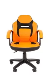 Детское кресло CХАИРМАН ТИН (КИДС) 110 черный пластик Черный-оранжевый / CHAIRMAN (KIDS)