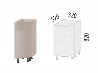 Напольный шкаф торцевой (прав) Флоренция 107.64