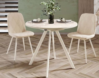 Раздвижной стол Орфей 51 (02) Мрамор бежевый