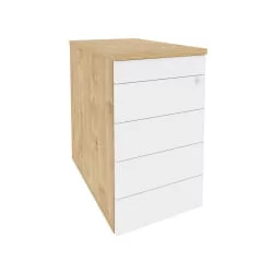 Тумба приставная / опорная (ТИП-ОН) ОНИКС О.ТПО-1.7 ТИП Тиквуд Светлый/Белый / (TIP-ON) ONIX O.TPO-1.7 TIP