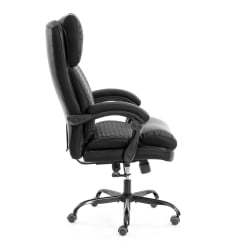 Кресло руководителя Чиеф металБЛ кож/зам/ткань, черный/черный стеганный/черный, 36-6/36-6/ТВ-11 / Chief metalBL 36-6/36-6/TW-11