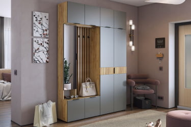 Прихожая Бери К4 Дуб крафт золотой/графит