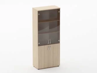 Шкаф высокий со стеклом Глассй 6.19.151 Туя / Glassy