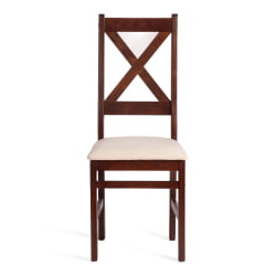 Стул CРОССМАН (комплект) НЕВ, Многослойный березовый шпон, 41х40кс100 см, каппучино/велюр бежевый / CROSSMAN NEW, 41х40x100 cappuchino/велюр