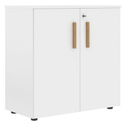 Шкаф с глухими малыми дверьми Форта ФЛC 80.1(З) Белый премиум / Forta FLC 80.1(Z)