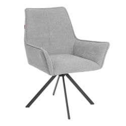 Кресло Мурано/Мурано опора 360, велюр/букле (ХЙП), светло-серый / Murano/Мурано (HYP),