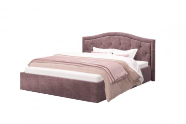 Кровать Стелла, 1200*2000 мм, велюр Роcк 12, серо-фиолетовый / Rock