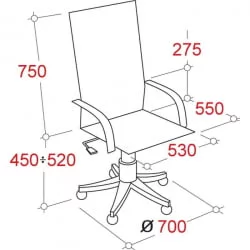 Кресло руководителя ЕЧаир CС-834Е/АЛ-3 216987 Черное / EChair CS-834E/AL-3