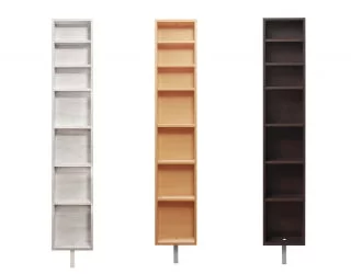 Зеркальный поворотный шкаф с принтом Зум Шелф Арт Беленый дуб