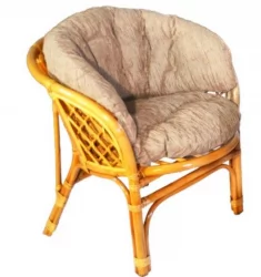 Кресло Багама, подушки коричневые или светлые полные Бахама5 мед / Bahama5