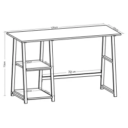 Письменный стол с полками БРАБИКС ЛОФТ CД-006 Дуб натуральный / BRABIX LOFT CD-006