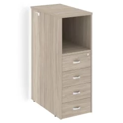 Тумба с подсветкой 4 ящика проходная, средняя ОНИКС О.Р-ТВ-4.С Дуб Аттик / ONIX O.R-TV-4.S