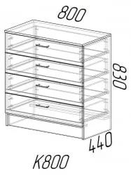 Комод в прихожую Венге/Сосна Лоредо