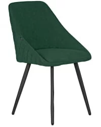 Стул обеденный ДОБРИН СТЕЛЛА (ЭМАЛЬ ЧЕРНЫЙ МУАР велюр Катаниа Изумруд) / DOBRIN STELLA Catania Izumrud)