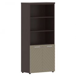 Шкаф с 1 комплектом глухих малых дверей и топом Торр ЛУКС ТЛХC 85.5 Венге Магия Капучино / Torr LUX TLHC