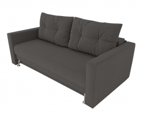 Диван Квадро с мягкими подлокотниками (Берхоусе) Цвет фасада: Темно серый Велюто 32; Тип: Прямой; Материал фасада: Металл/Велюр / (Berhouse)