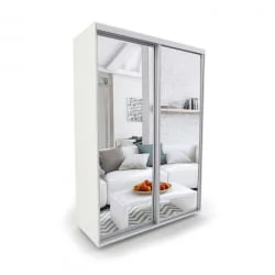 Шкаф-купе 2-х дверный Акцент-Сим З 1600х600 Выбеленное дерево