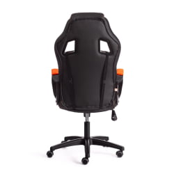 Кресло ДРИВЕР (22) кож/зам/ткань, черный/оранжевый, 36-6/ТВ-07 / DRIVER 36-6/TW-07