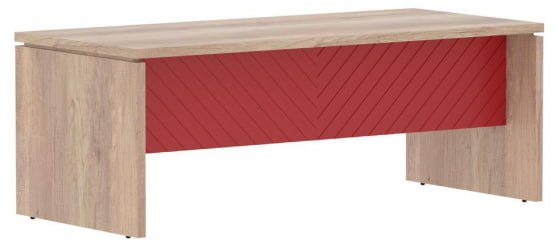 Стол руководителя Торр ЛУКС ТЛСТ 209 Дуб Каньон Красный / Torr LUX TLST
