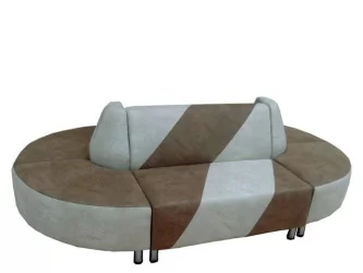 Диван фанера Лабиринт 152 Бежевый/Коричневый (ткань)