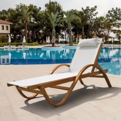 Шезлонг-лежак Мальта АФМ-511 Вхите / AFM-511 White