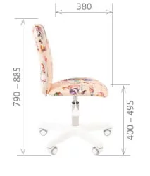 Детское кресло CХАИРМАН ТИН (Кидс) 105 белый пластик НЛО / CHAIRMAN (Kids)