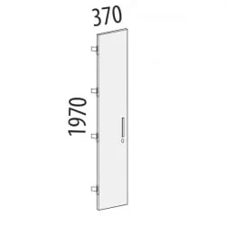 Дверь с замком правая Альфа 61.67 Ольха