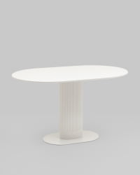 Стол овальный обеденный Мйстерй 130*80 белый / Mystery