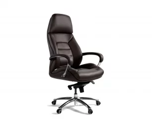 Кресло руководителя ПОРСCХЕ кожа Коричневый / PORSCHE