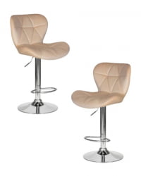 Стул барный ДОБРИН БАРНИ (бежевый велюр (МДЖ9-10)) 2 шт / DOBRIN BARNY (MJ9-10))