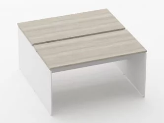 Письменный стол для двоих Дека ЛДСП каркас 75.145.14 Дуб Сантана светлый/Белый / Deka